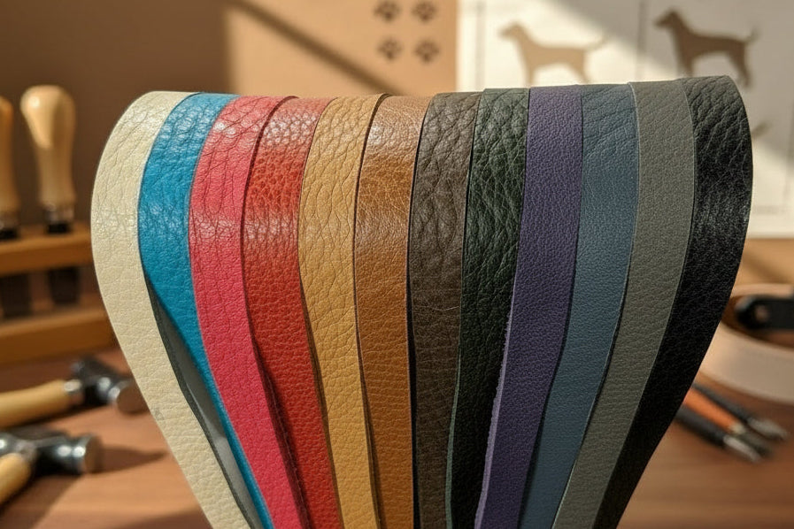 available soft leather colors for soft leather flat leashes
