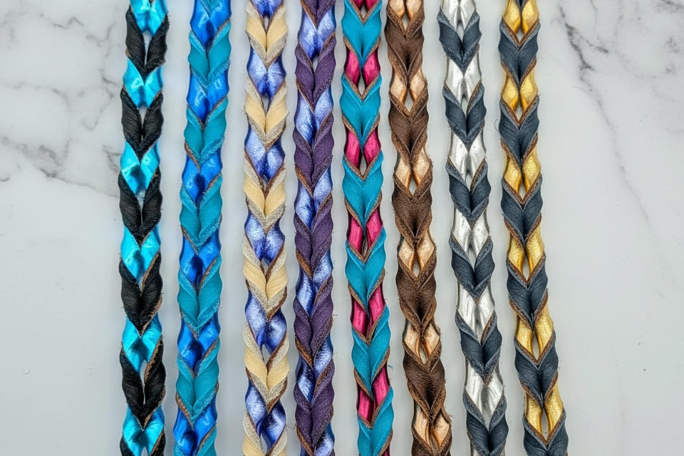 Braided Leather Non-Adjustable Martingale Collar