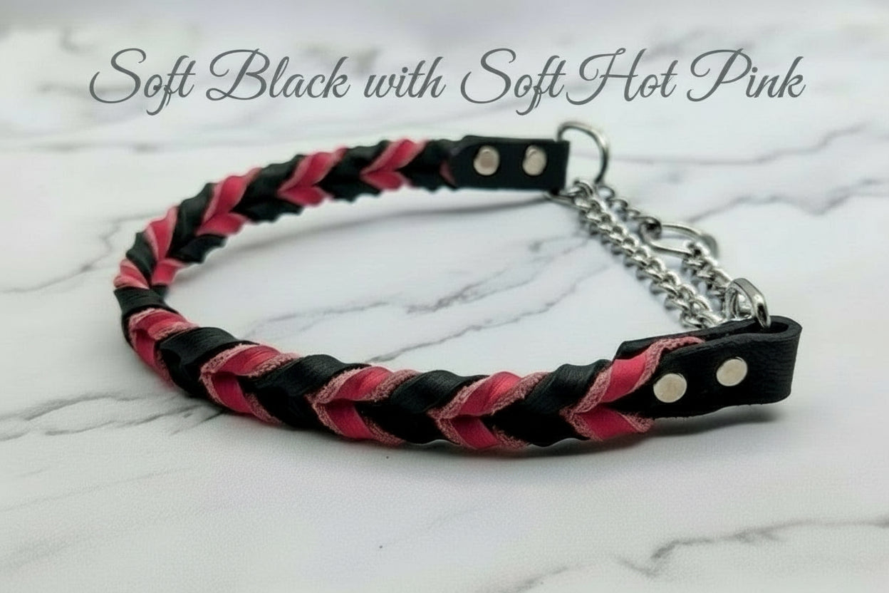 Braided Leather Non-Adjustable Martingale Collar