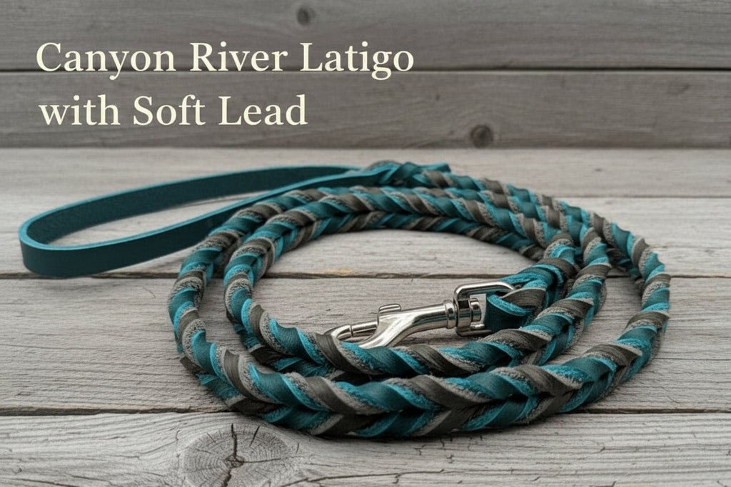 Canyon River Latigo with Soft Lead secondary color and silver hardware