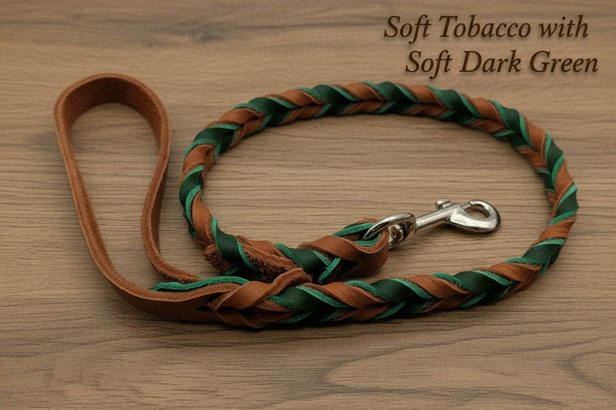 Braided Leather Leash